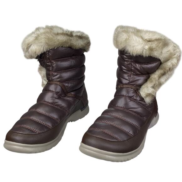 The North Face Women’s Thermoball Microbaffle Brown Snow Boot Size US 8 - Picture 6 of 11